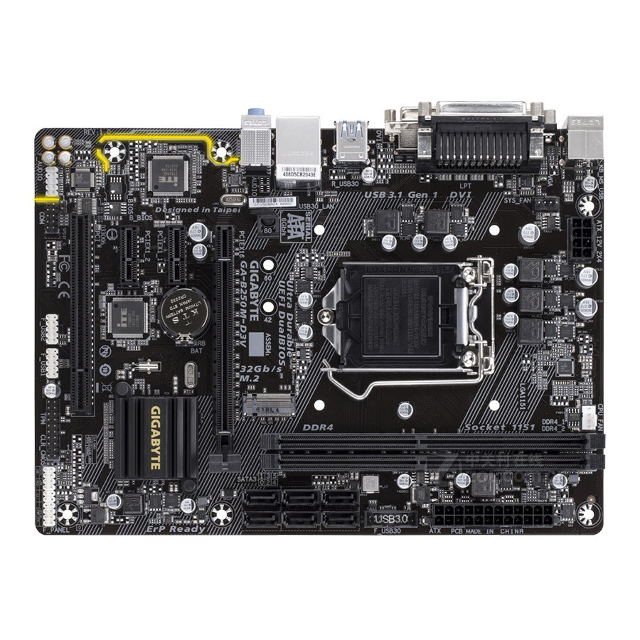 [มือที่สอง] เมนบอร์ด Gigabyte/Gigabyte B250M-D3V/D2V/POWER 1151-Pin M.2 DDR4 B250 เมนบอร์ด