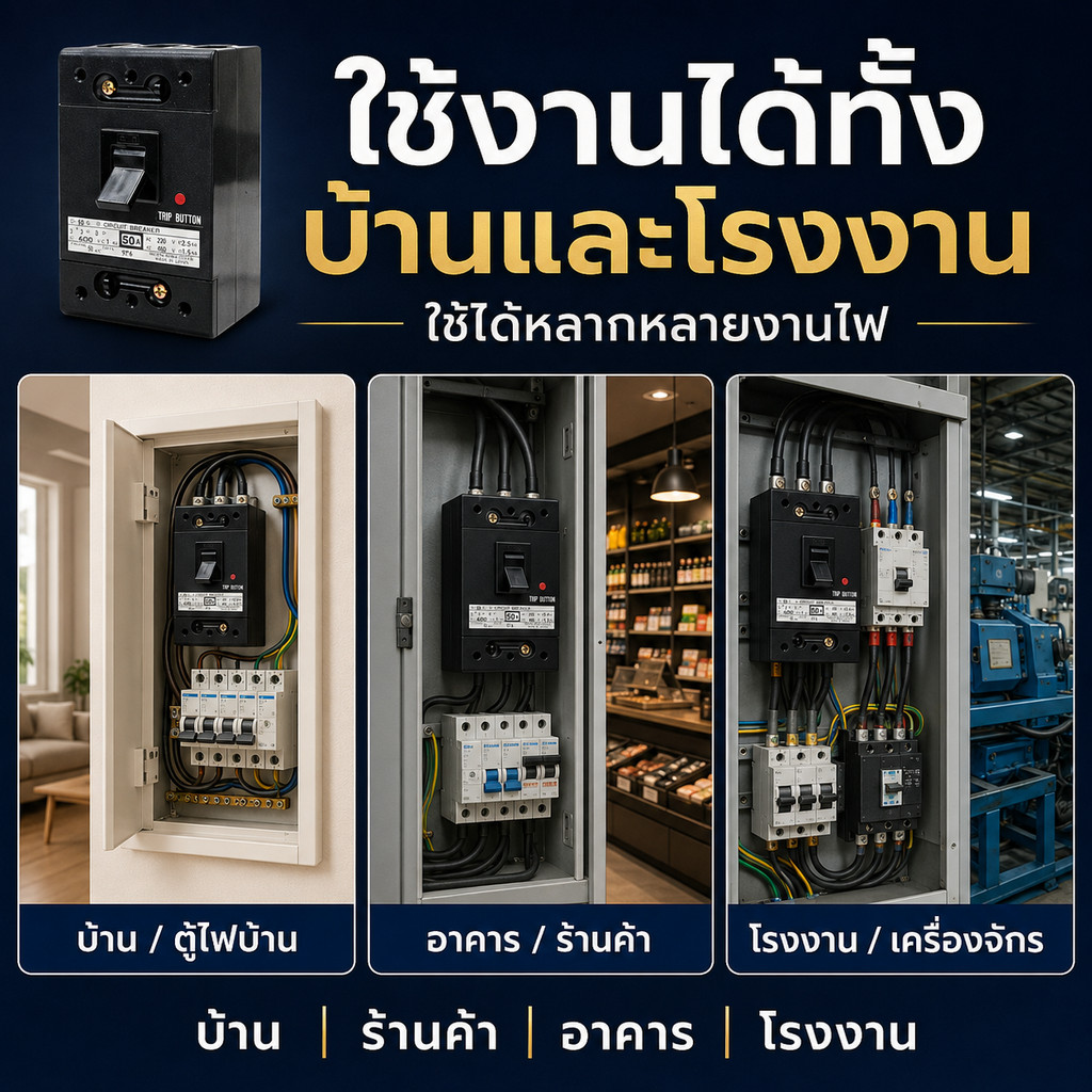 Nisshin Denko เบรกเกอร์ไฟฟ้า Circuit Breaker MCCB 2P 10A รูปที่ 7