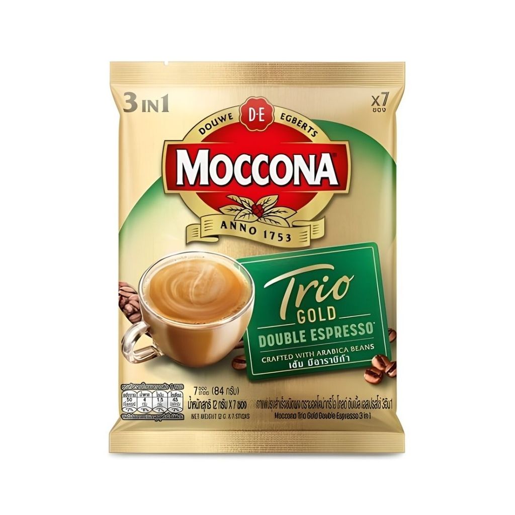 มอคโคน่า ทรีโอ โกลด์กาแฟสำเร็จรูป Moccona Trio Gold 15.8g. Pack30