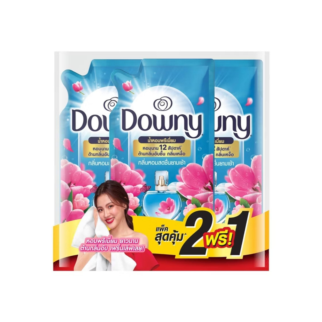 ดาวน์นี่ น้ำยาปรับผ้านุ่มสูตรเข้มข้นซันไรท์เฟรช Downy Softener Sunrise Fresh 450ml. Pack3