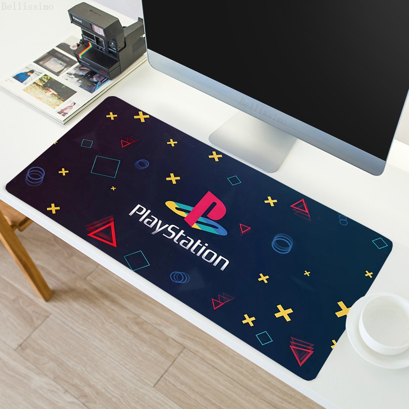 แผ่นรองเมาส์สําหรับเล่นเกม Gamer PlayStation PS4 โต๊ะ Gamers อุปกรณ์เสริม Mousepad Xxl Deskmat Mausa