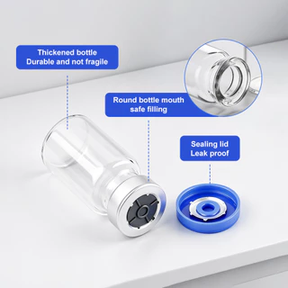 10/20PCS Sealed Vials ขวดแก้วโปร่งใส 3/5/7/10ml พร้อมกล่องเก็บโปร่งใส