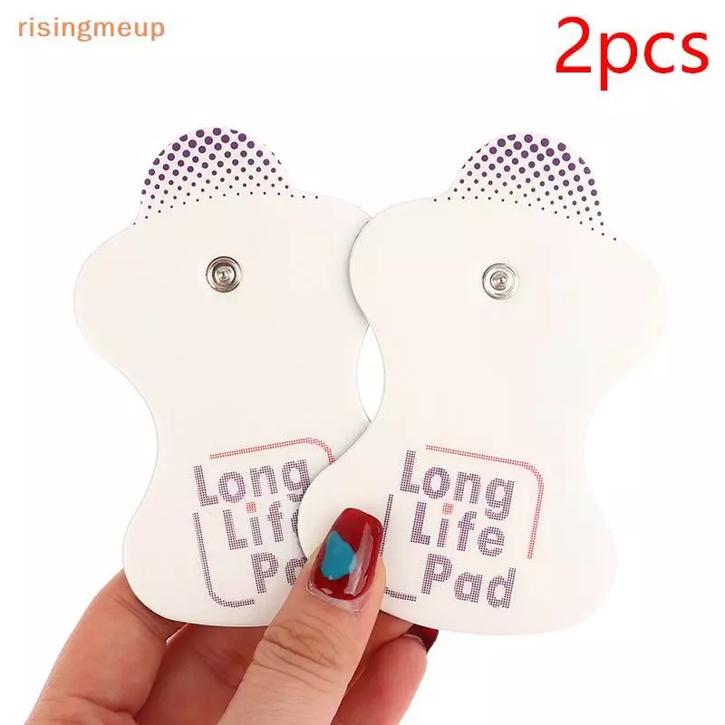 [risingmeup] 2PCS Long Life Pad Electrode แผ่นนวดสําหรับ Digital Tens อุปกรณ์ฝังเข็ม Body Massager Therapy เครื่องใหม่