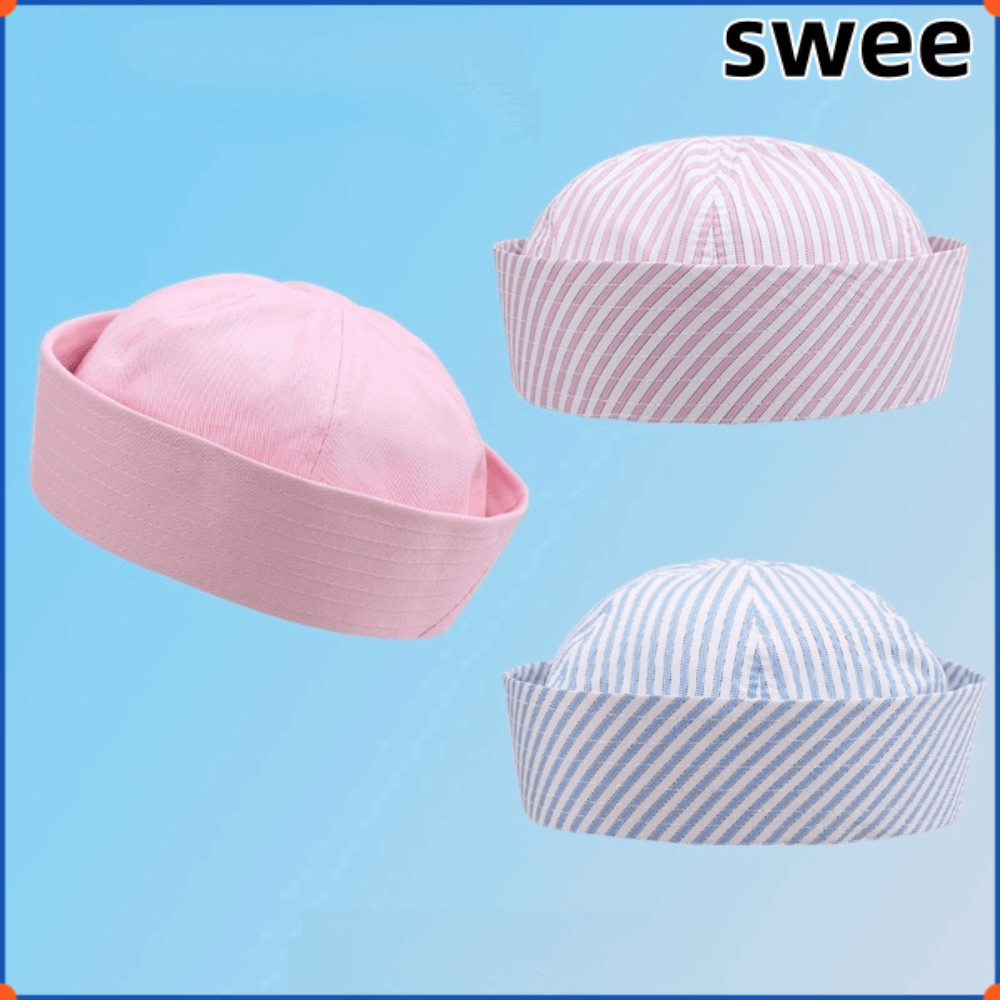 SWEE หมวกการแสดงบนเวที, หมวกกะลาสีคอสเพลย์ระบายอากาศที่สะดวกสบาย, หมวกเบเร่ต์น้ําหนักเบาลายบาง
