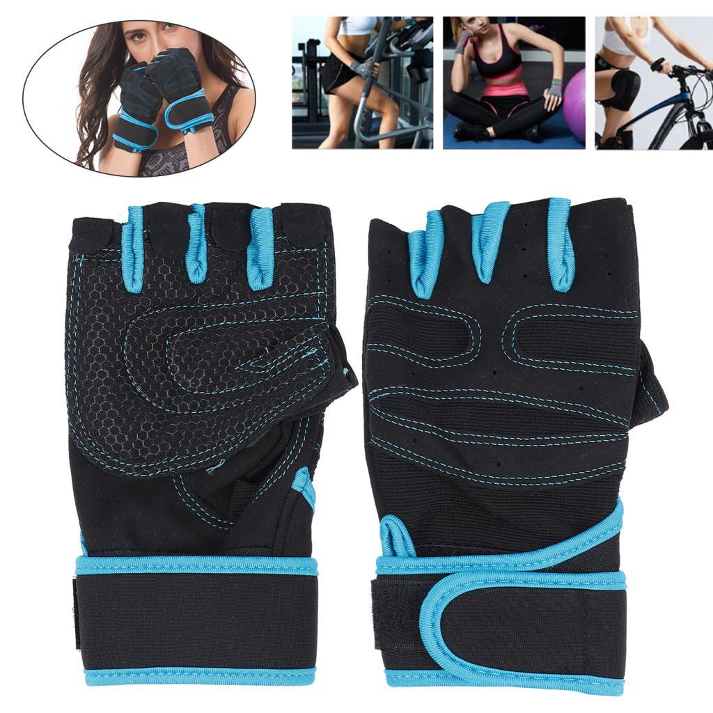 Nea 01 02 015 ถุงมือออกกําลังกาย Anti Slip สายรัดข้อมือสําหรับยกน้ําหนัก Fitness (M)
