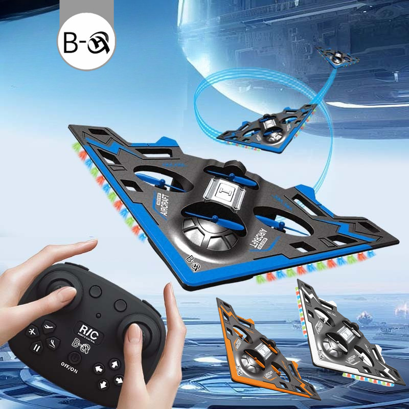 BHQ เครื่องบินควบคุมระยะไกล โดรน 4 แกน หมุน 360 °สามารถพลิกได้ ไฟ LED วัสดุ EPP ทนทานต่อการแตก