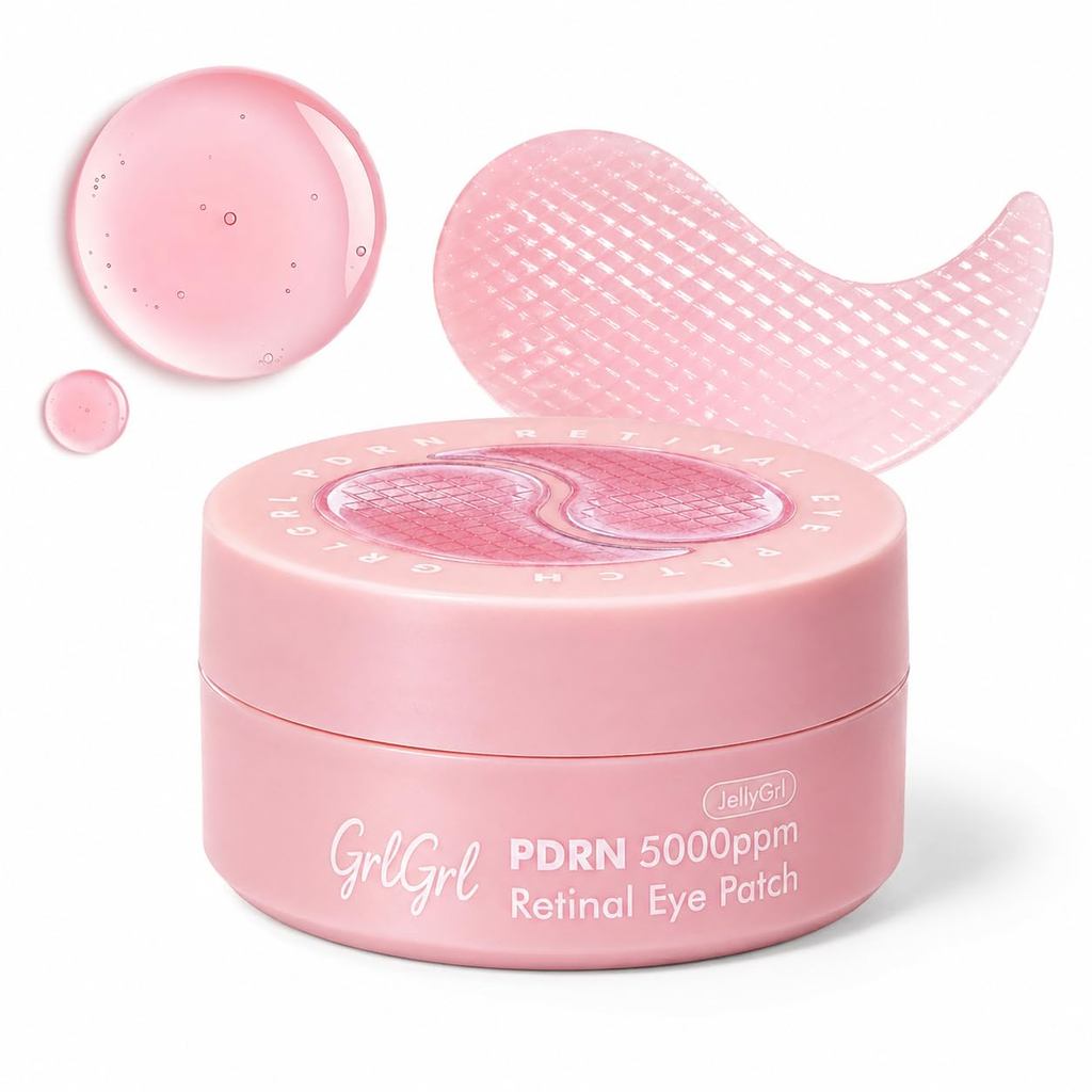 PDRN Eye Patch 5000ppm, Anti Smile Line & Wrinkle Under Eye Patch, Salmon DNA & Retinal Eye Mask for