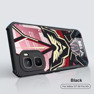 อะคริลิคเคสโทรศัพท์สําหรับ infinix GT 50 Pro กรณี infinix GT 30 20 10 Pro Plus 5G 5G + รูปแบบหรูหรา Ultrathin กรอบสีดํา Tough ScratchProof ฝาครอบป้องกัน D01-03