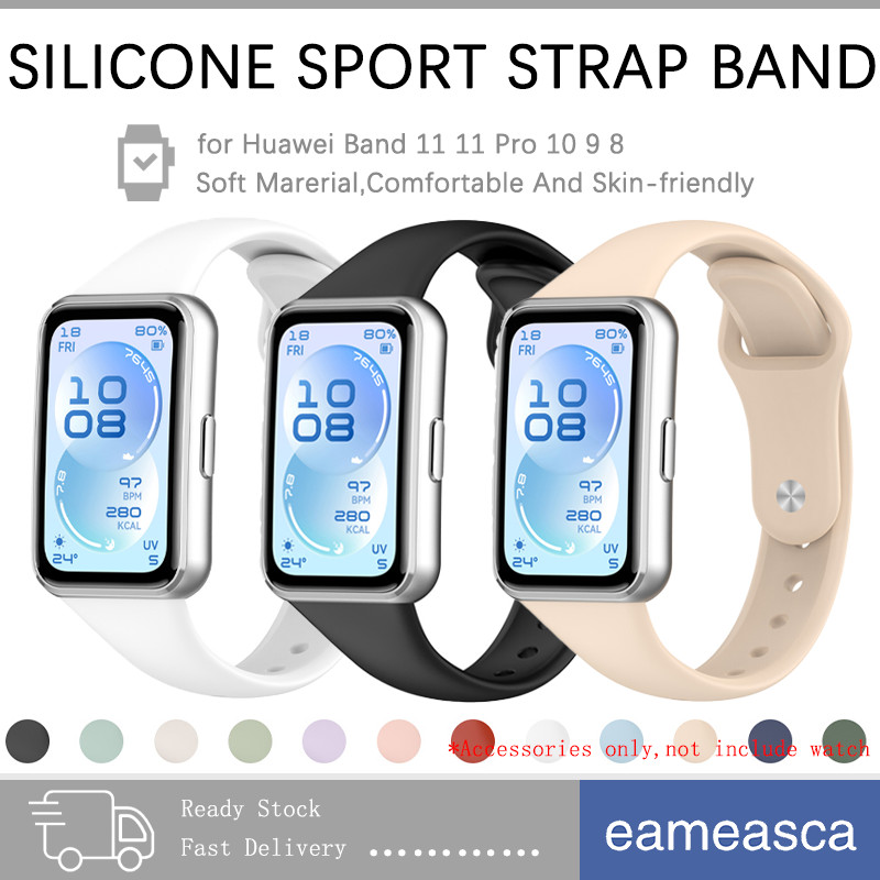สายรัดกีฬาซิลิโคนอ่อน for Huawei Band 11/ 11 Pro สาย สายรัดข้อมือเปลี่ยน สร้อยข้อมือปรับได้ for Huawei Band 10 9 8