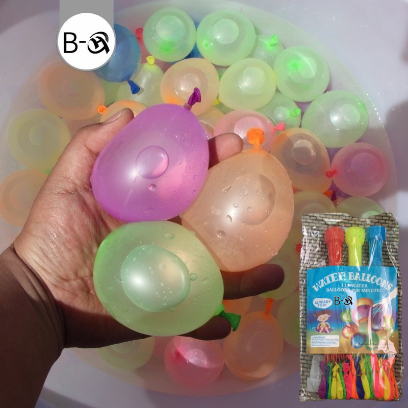BHQ พร้อมส่ง ลูกโป่งระเบิดน้ำ ลูกโป่งน้ำ 1 พวงมี 37 ลูก/3 พวงมี 111 ลูก สงกรานต์อยู่บ้าน