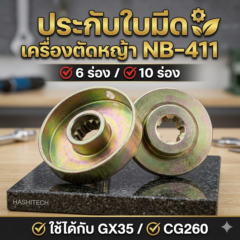 ประกับใบมีดเครื่องตัดหญ้า NB-411  6 ร่อง 10 ร่อง ใช้ได้กับ GX35 / CG260