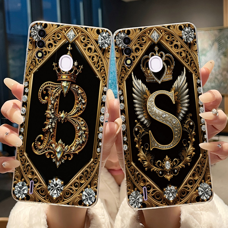 สําหรับ ITEL P37 Vision 2S P651L/Itel P37 Pro Vision 2 Plus P681L ใหม่แฟชั่นRetro Letterคู่เคสโทรศัพ
