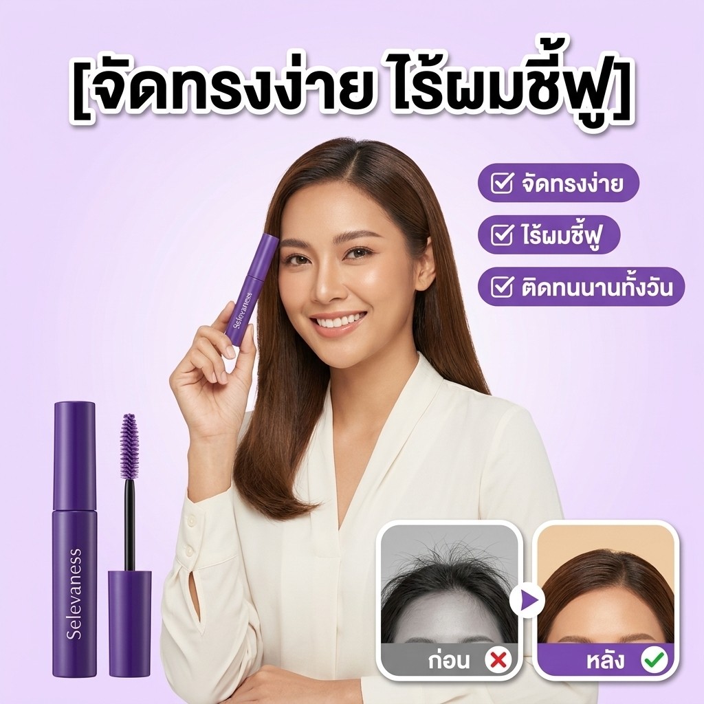 [จัดทรงภายใน3วินาที] เนื้อบางเบา เอสเซนส์ดูแลผม ไม่มันเยิ้ม เจลจัดแต่งทรงผม ป้องกันผมชี้ฟู เซรั่มซ่อมผม มาสคาร่าเก็บไรผม