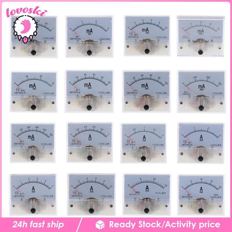 [Lovoski] DC 0-1mA Analog Amp Meter แอมป์มิเตอร์แผงปัจจุบัน Ampere Meter Milliammeter