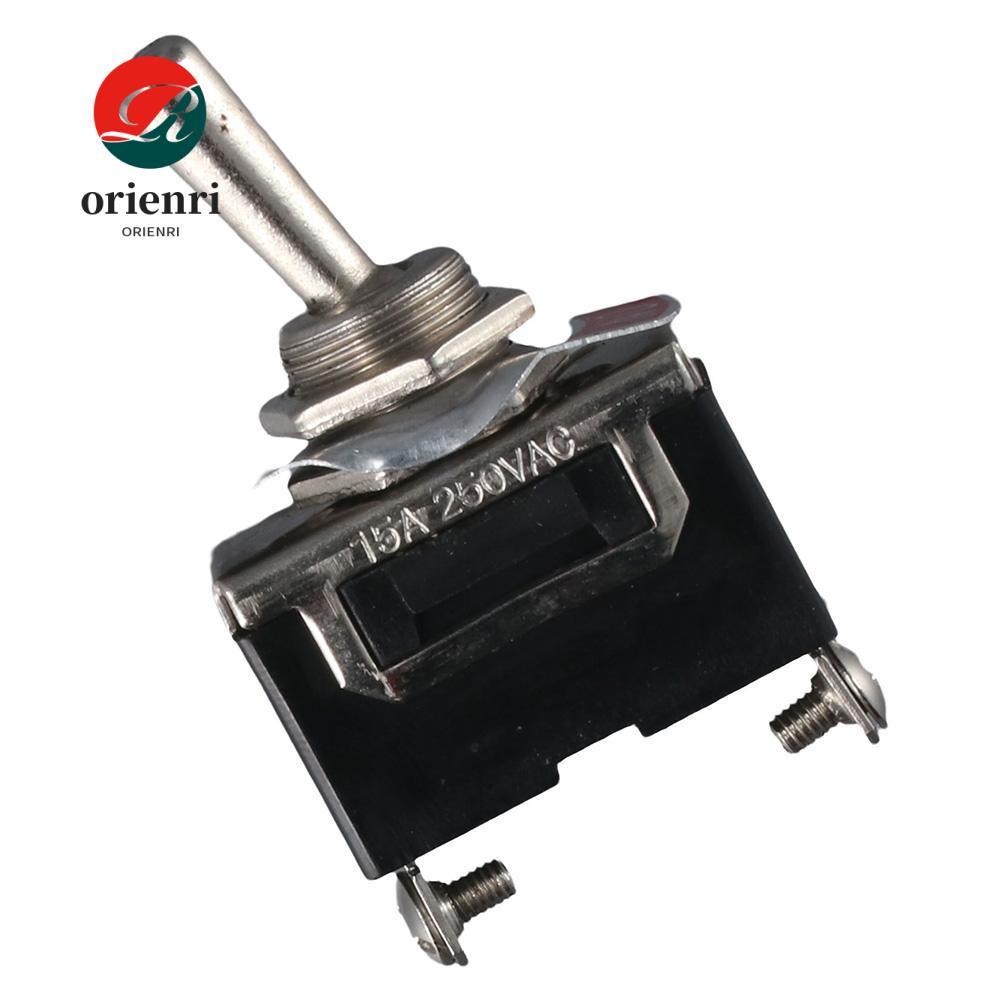 ORIENRI Rocker Toggle Switch, 2Pin 20a 125v Toggle Switch, Heavy Duty Metal Spst Momentary Car