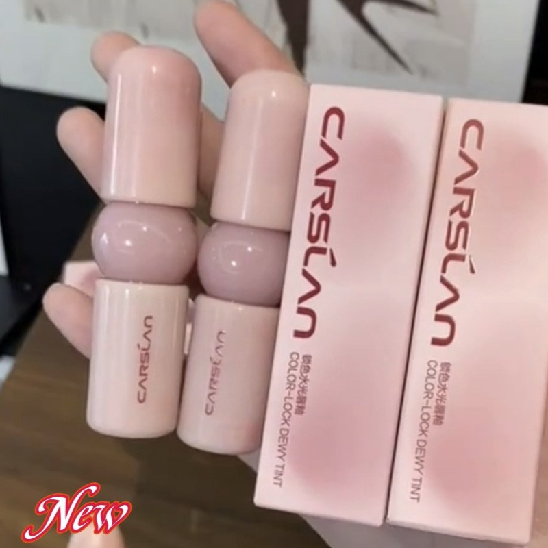 CARSLAN/CARSLAN Lock Color Water Gloss Elastic Lip Glaze สินค้าใหม่ Mirror Water Gloss สีนู้ด Non-Fa