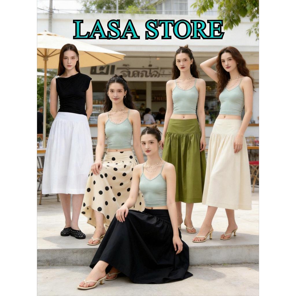 🌷✨กระโปรงใส่ประจำวันLASA ทรงสวมง่าย+สีขาวจับคู่ชุดได้เยอะ เปลี่ยนลุคได้หลากหลายสไตล์ สาวสายชิล ขายดีตลอดทั้งปี