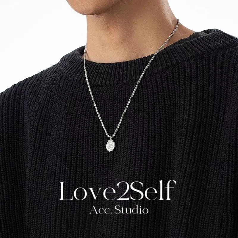 Love2selfX199 สร้อยคอจี้โลหะเหลวอินเทรนด์ Unisex สแตนเลส Anti Tarnish กันน้ํา Cool ทุกวันสวมใส่อุปกรณ์เสริม