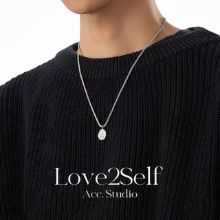Love2selfX199 สร้อยคอจี้โลหะเหลวอินเทรนด์ Unisex สแตนเลส Anti Tarnish กันน้ํา Cool ทุกวันสวมใส่อุปกรณ์เสริม