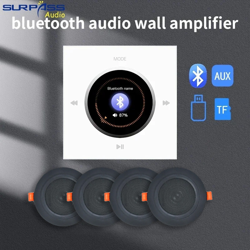 สมาร์ทบลูทูธมินิเครื่องขยายเสียงผนัง 86 ประเภท Hifi Professional พื้นหลังเพลงระบบ Mount สเตอริโอ Amplificador De Parede