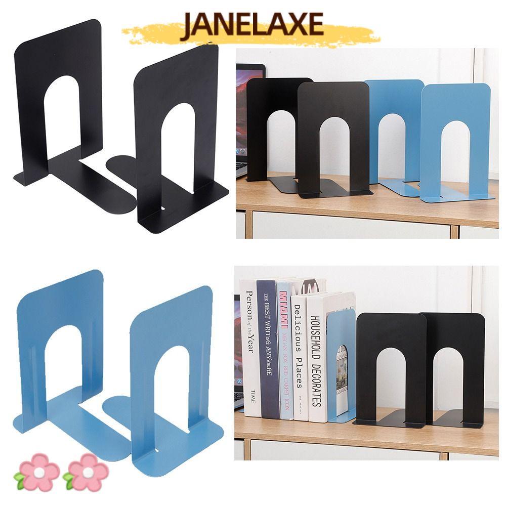 JANELAXE932JN 1/2PCS ขาตั้งหนังสือ, ที่คั่นหนังสือรูปตัว L หนา, ที่ใส่หนังสือโลหะกันลื่นคุณภาพสูง Home