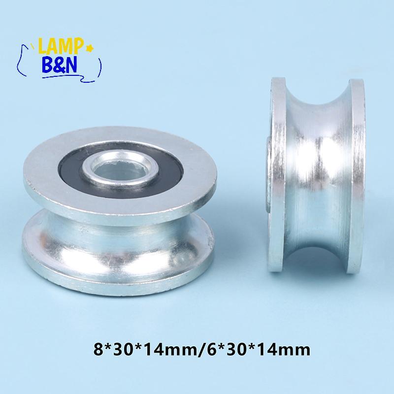 [B&N] 1 ชิ้น 8*30*14 มิลลิเมตร Rolling Bearing Pulley ล้อ, U Grooved ล้อ, 6x30x14 มิลลิเมตร Tra Guid
