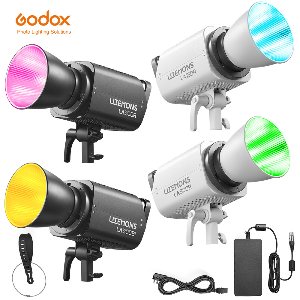 Godox LA300Bi LA300R ไฟ LED สีเต็มรูปแบบ LITEMONS Series พร้อม App ควบคุม Bowens Mount สําหรับวิดีโอ