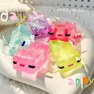 🚀ท้องถิ่น🚀4 ชิ้นน่ารัก Squishy ของเล่นการ์ตูน Axolotl บีบของขวัญบรรเทาความเครียด Release Emotions ช้า Rebound และ Decompress ของขวัญวันเกิด