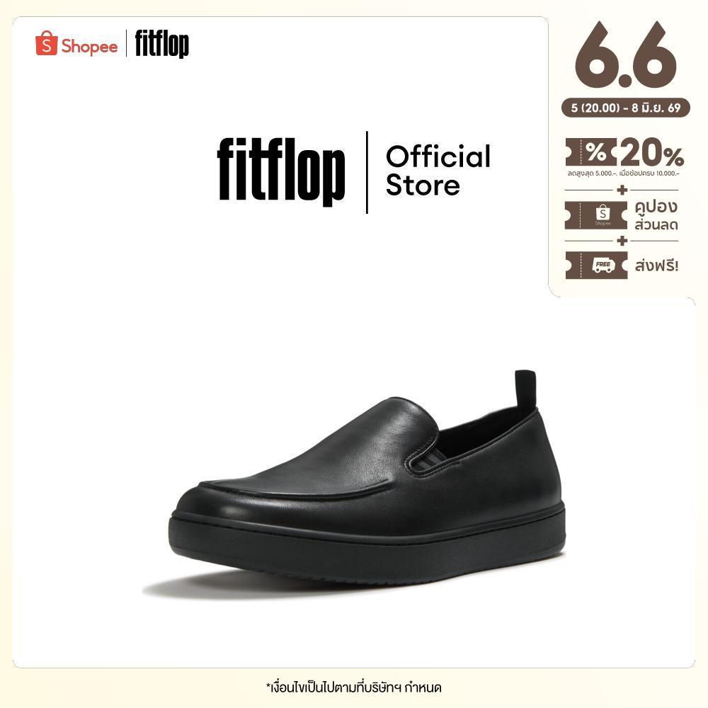 FITFLOP CRAFT-Q LEATHER MOC LOAFERS รองเท้าโลฟเฟอร์ผู้ชาย รุ่น A0D-090 สี BLACK