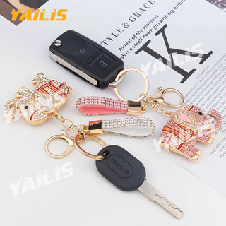 YAiLiS พร้อมส่ง💖พวงกุญแจช้างฝังคริสตัล มีลักษณะโดดเด่น เหมาะเลือกเป็นของฝากและของขวัญต่างๆ