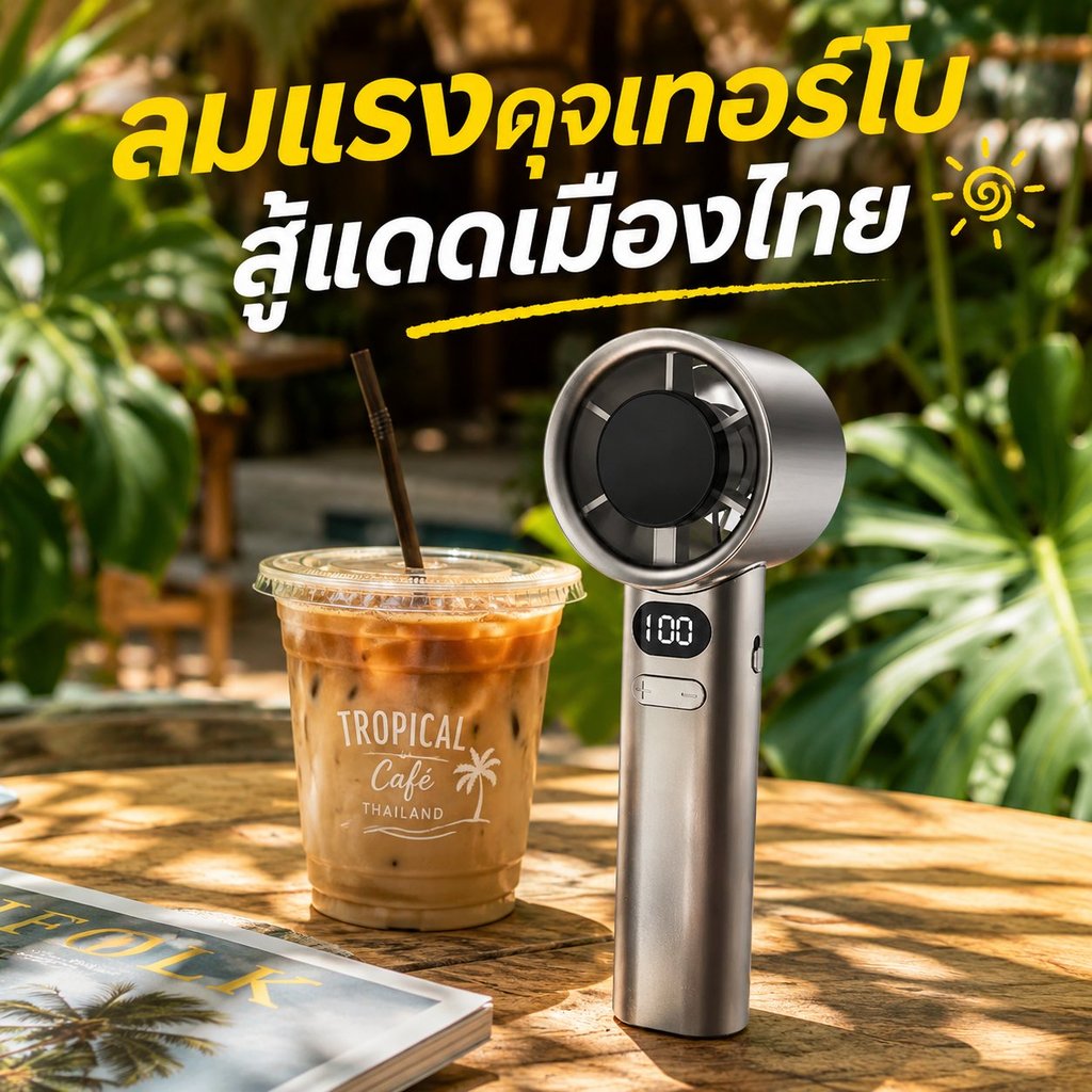 DailyHome พัดลมพกพาสะดวก รุ่น 11 ชาร์จ USB ปรับระดับได้ 5 ระดับ ระดับความแรงถึง 120 จอแสดงผล LED เสียงรบกวนเบามาก