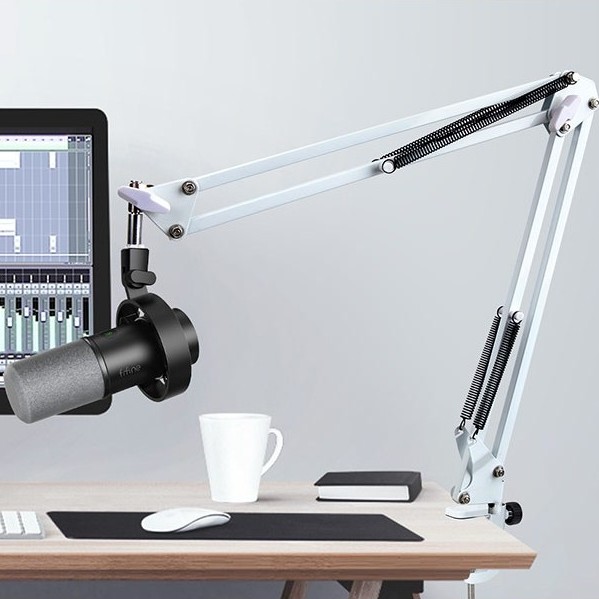 สีขาว MIC Boom Arm ใช้งานร่วมกับ FIFINE K688 การบันทึก XLR/ไมโครโฟน USB - FIFINE K688 Boom Arm สีขาว