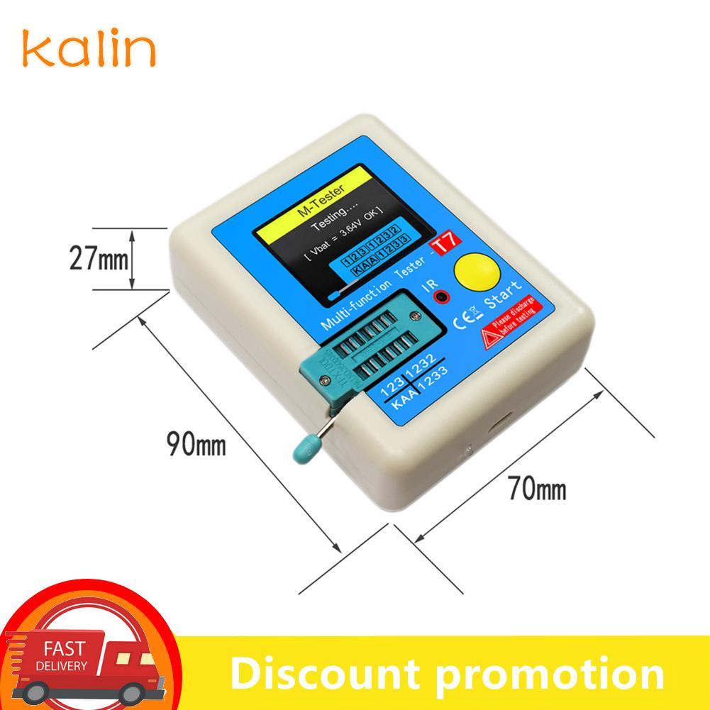 Kalin-th Kalin-th เครื่องทดสอบทรานซิสเตอร์ Multi Function Capacitor Capacitance Meter อัตโนมัติ Checker สำหรับ Diode Triode NPN PNP