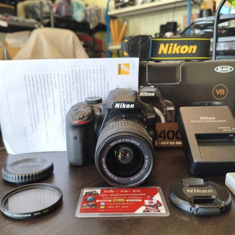 กล้อง Nikon D3400-AF-P 18-55 F3.5-5.6G VR