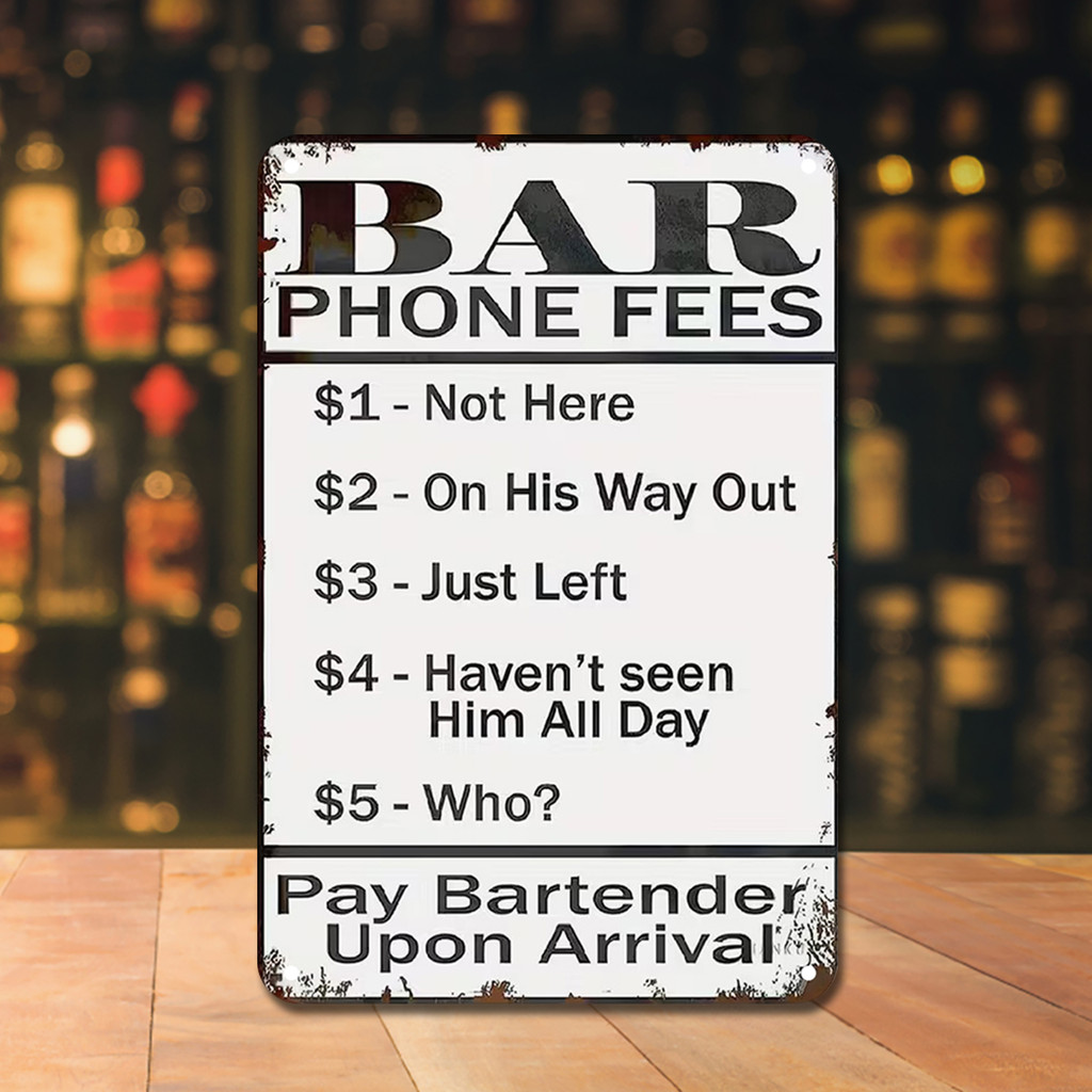 [shibell01.th] Bar Pricing Rules Vintage ป้ายดีบุกโลหะป้ายดีบุก Wall Art Decor สําหรับ Cafe Bar ผับเ