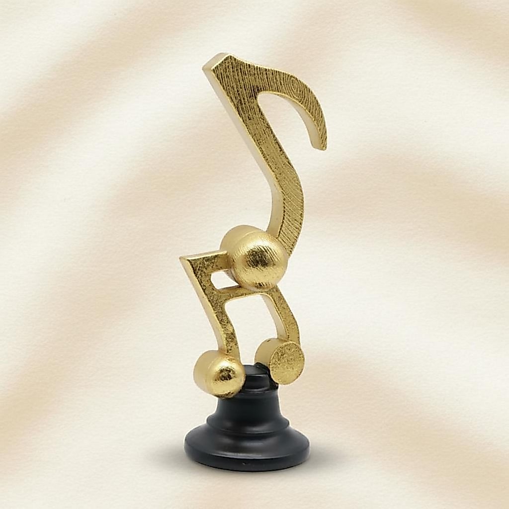 Bauhaus Design Music Note Sculpture การออกแบบสีเดียว Treble Clef Sculpture วัสดุเรซิน
