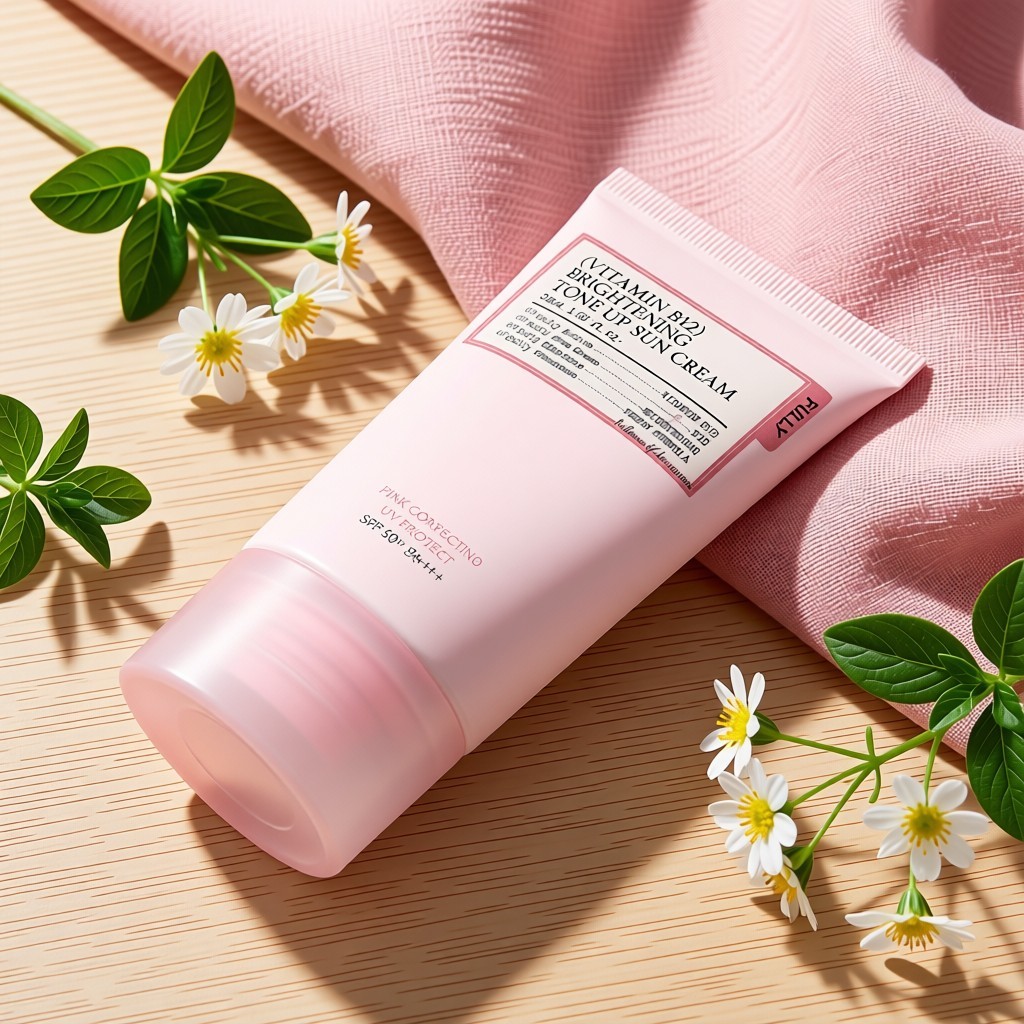 [fully] Vitamin B12 Brightening Tone-Up Sun Cream (สีชมพู), 50ml, 1 ชิ้น / Korean Tone-Up Cream by p