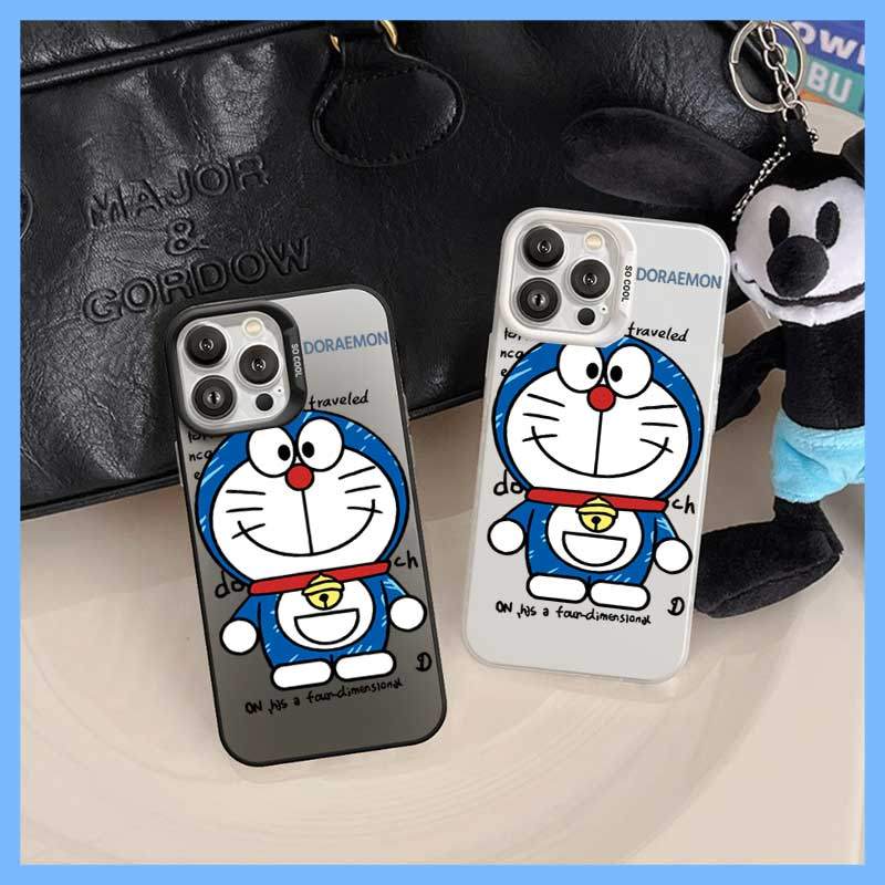 เคสลายโดราเอมอนสุดน่ารัก ใช้ได้กับ iPhone16ProMax 15Pro 14 13 12 11 XSMax XR สีสวยคมชัด กันกระแทกวัสดุพรีเมียมอย่างดี