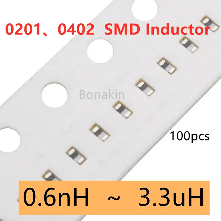 100 ชิ้น 0201 0402 SMD Inductor 2nH 2.2nH 2.4nH 2.7nH 3nH 3.9nH 4.3nH 4.7nH 8.2nH 15nH 27nH 39nH 56n