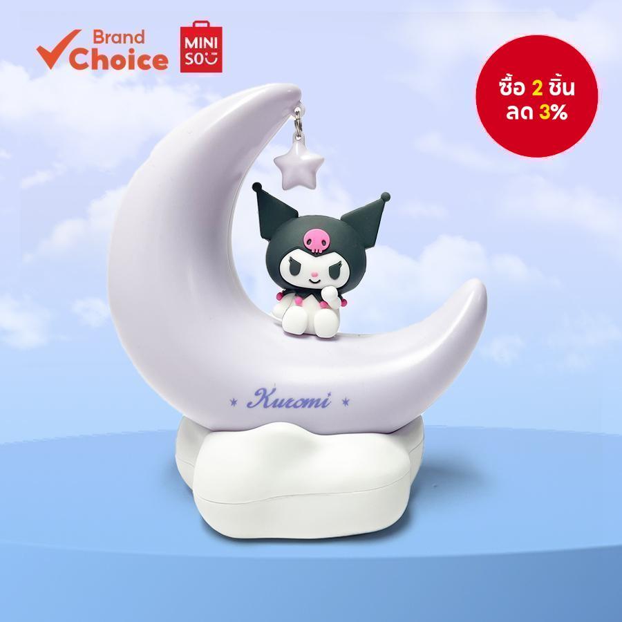 MINISO ชุดซานริโอ "ฝันหวานเสี้ยว" - ตกแต่งคุโรมิมีไฟ LED เปลี่ยนสีได้ ขนาด 13.2ซม. × 9.2ซม. × 14.5ซม.