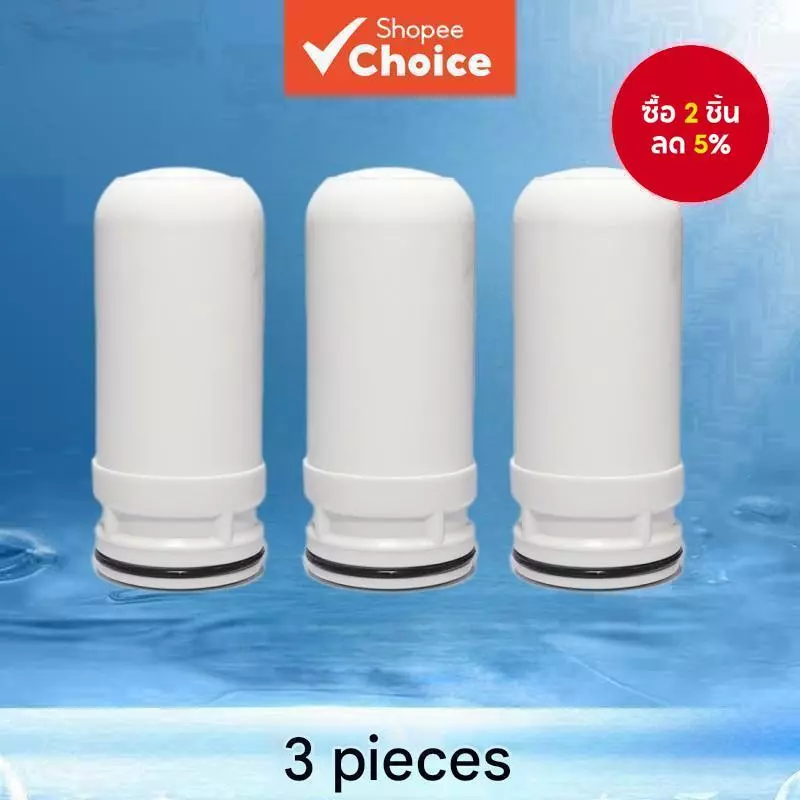 3 ชิ้น ไส้กรองเปลี่ยนสําหรับก๊อกน้ํากรองน้ํา ไส้กรองเซรามิกคอมโพสิตกรองหลายชั้น ลดการสะสมของทรายและสิ่งสกปรกในน้ําประปา ลดคลอรีน ตะกรัน และน้ําด่าง ไส้กรองเปลี่ยน