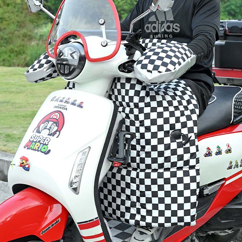 เหมาะสําหรับ Honda NS125LA Plus Modified Checkerboard Front Windproof Quilt Windshield Plus Velvet A
