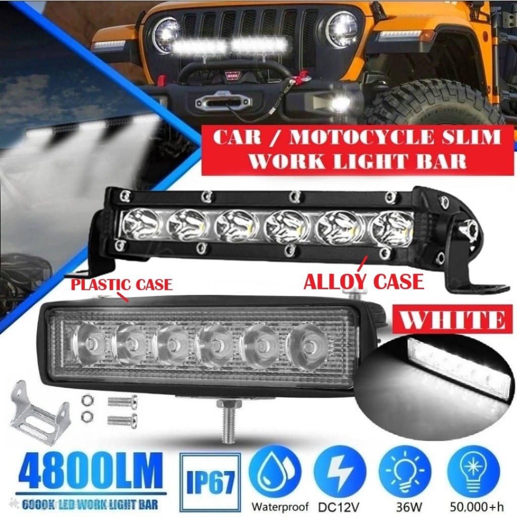 ตัดหมอกรถยนต์ไฟสปอร์ต LED ไฟทํางานบาร์ไฟหน้ารถจักรยานยนต์ Daylight LED Lampu Spotlight Kereta