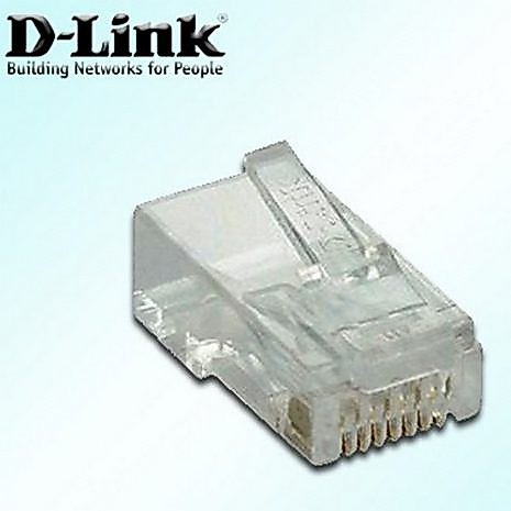 D-Link DLink UTP Connector RJ 45 D link Cat 6 เนื้อหา 100 ชิ้น RJ45 LAN Cat6