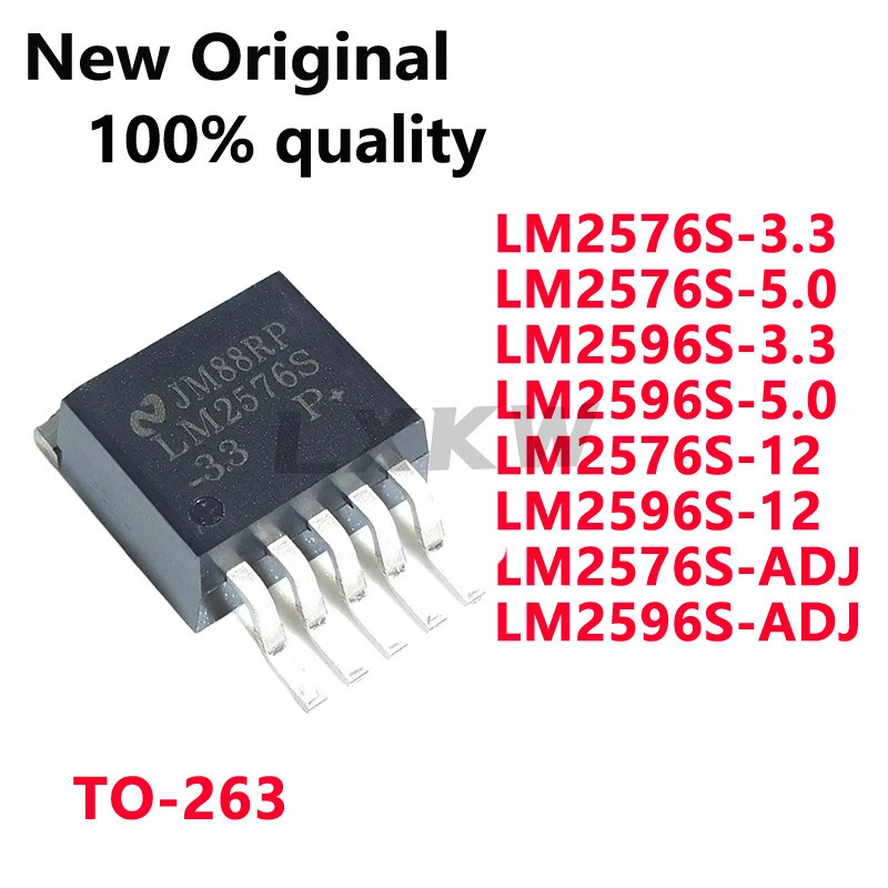 5PCS ใหม่ LM2576S-3.3 LM2576S-5.0 LM2576S-12 LM2576S-ADJ LM2596S-3.3 LM2596S-5.0 LM2596S-12 LM2596S-
