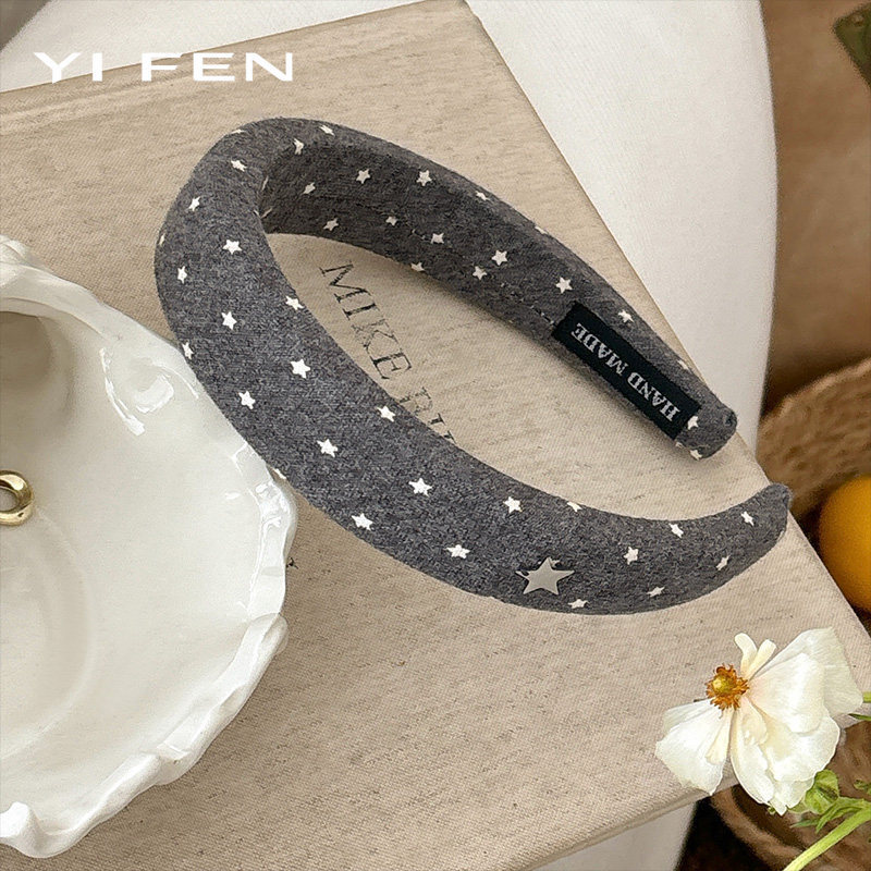 YIFEN Preppy สไตล์ Star ฟองน้ําหนาแถบคาดศีรษะหญิง รูปที่ 6