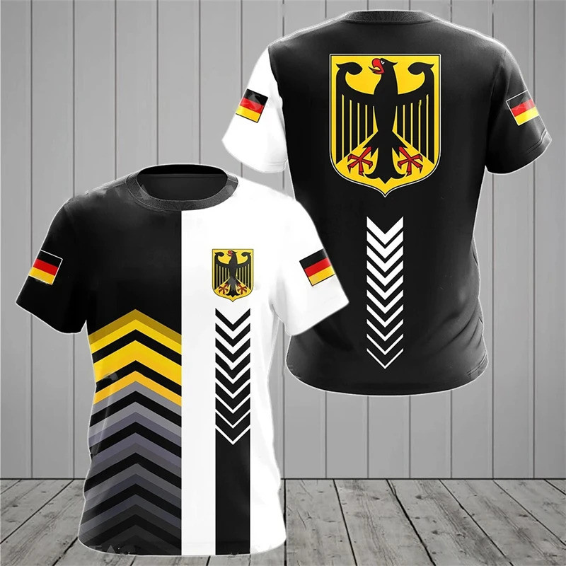 GERMANY T เสื้อสําหรับชายเยอรมันแห่งชาติ Emblem พิมพ์เสื้อยืด Ropa Hombre ฤดูร้อน O-คอสั้นเสื้อลําลอ