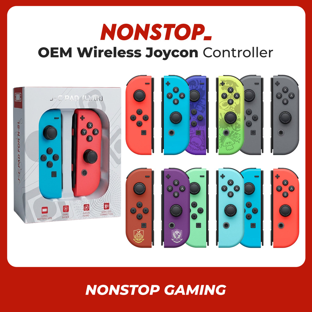 คอนโทรลเลอร์ Joycon ไร้สาย Bluetooth Joypad Joy con Controller สําหรับ Nintendo Switch