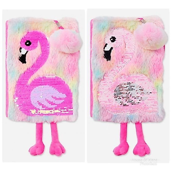 Justice Flamingo SEQUIN DIARY INCLUDE PEN - สมุดบันทึกอันยุติธรรม