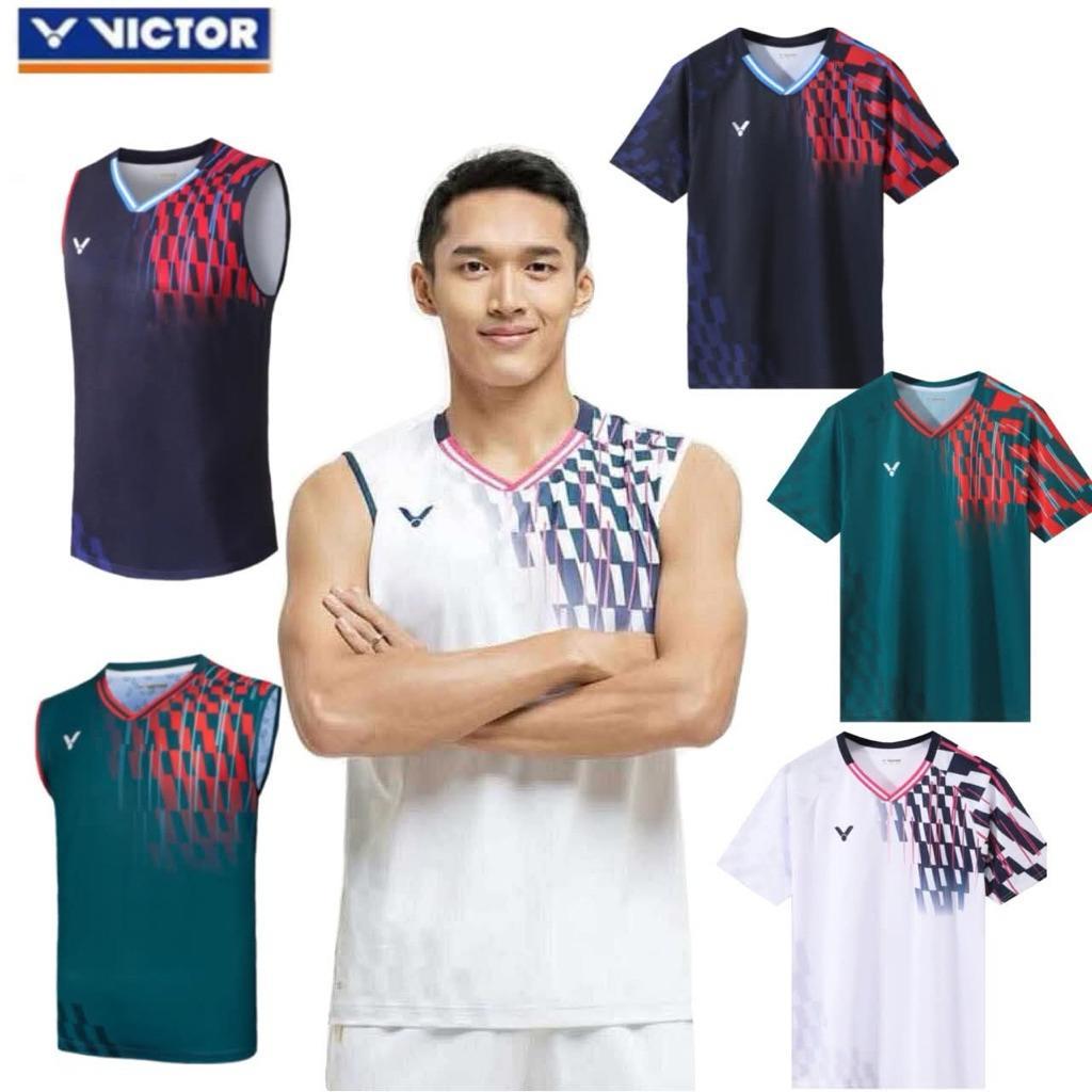 รวมเสื้อvictorแแบบมีแขนและเสื้อแบดแขนกุด รุ่น2025  ที่นักกีฬาใช้ส่งจากไทยสามารถสกีน คุณภาพดีงามแท้ส่งเร็วผ้าดี